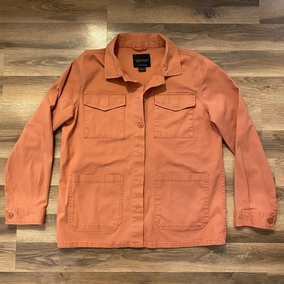 Sanctuary Pink Mauve Cargo Shirt Jacket 